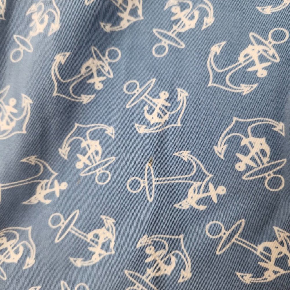 Vintage 90s Pendleton Anchor Print Pants Sz 14 Blue White Novelty Capri‎ Coastal - Picture 9 of 15